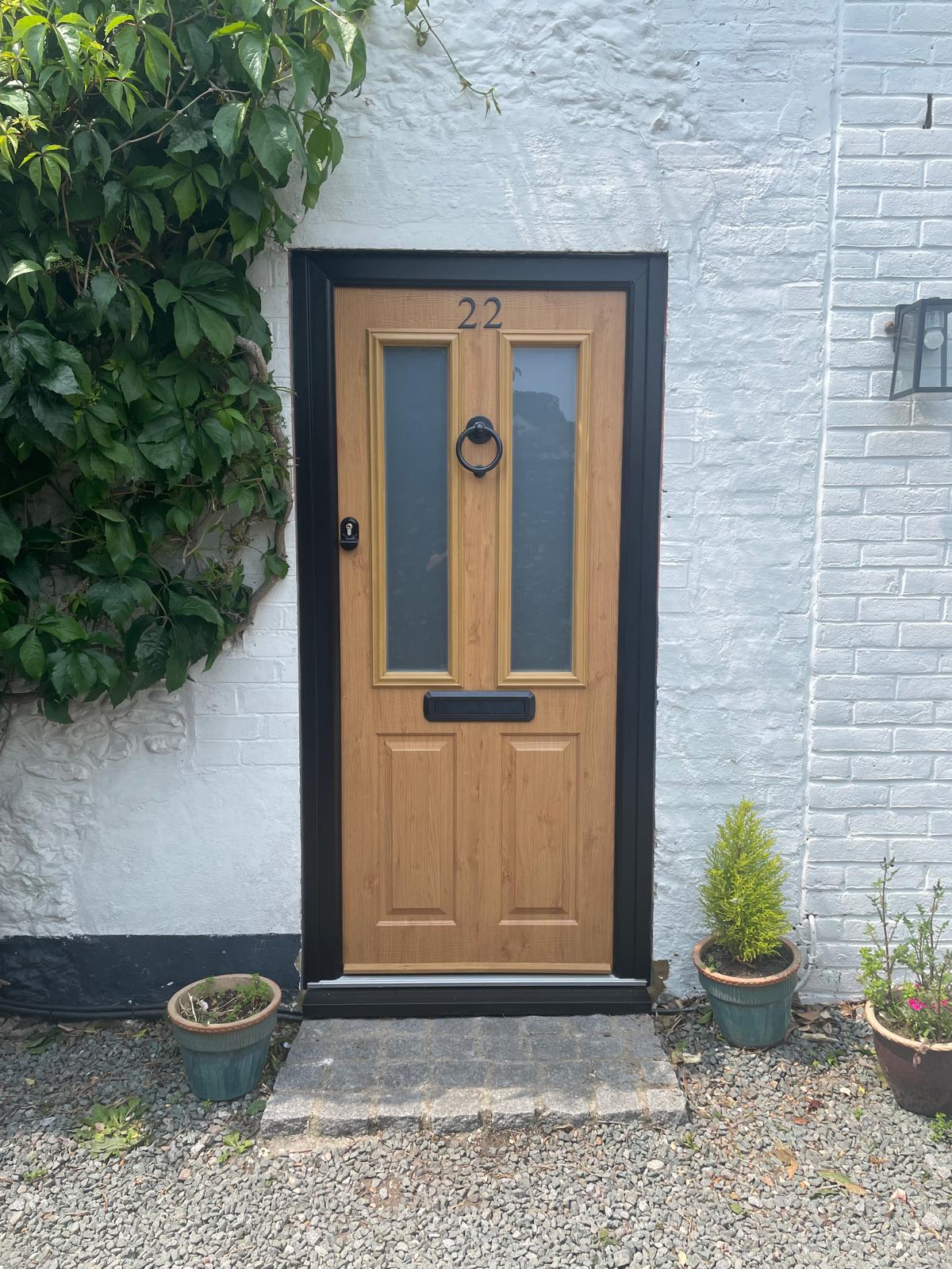 Irish Oak Composite Front Door Installed in Westbourne, Emsworth