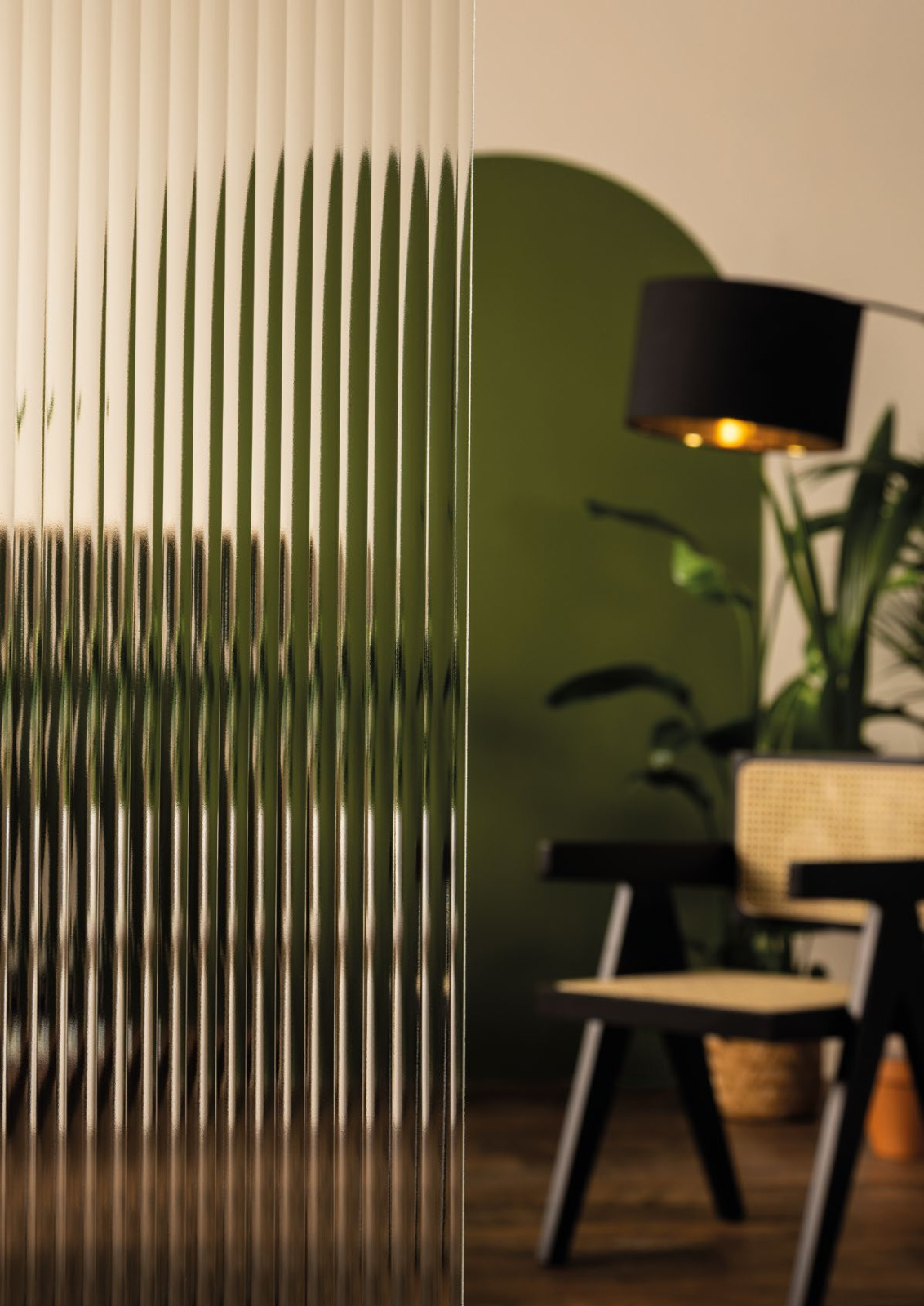 Reeded Glass Internal Partition